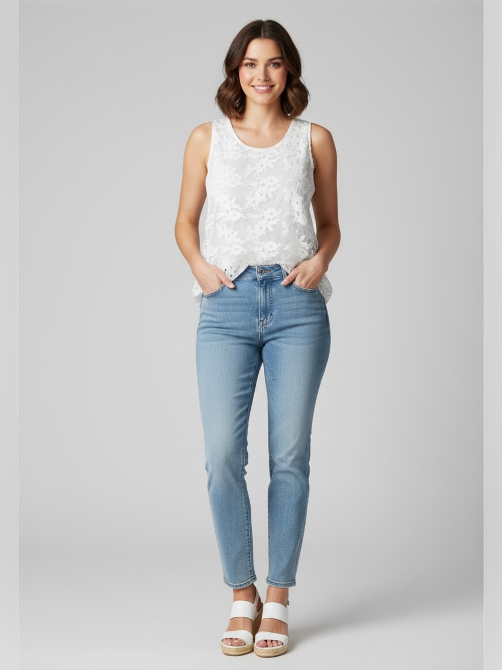 Lace Sleeveless Top NWT